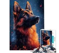 Jigsaw Puzzles for Adults 1000 Pieces German Shepherd Portrait Teenager Puzzles Family Game Precision Cutting Challenging To Complete (Size 38x52cm)