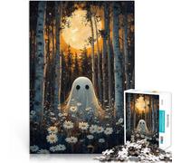 Jigsaw Puzzles for Adults 1000 Pieces Ghost in the Forest Staycation: Zeit totschlagen Geschenk zum Geburtstag38x26cm