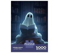 Jigsaw Puzzles for Adults 1000 Pieces Ghost in The Library Puzzle for Adults Brain Teaser Game Birthday Present Educational Challenge 38x26cm/1000pcs