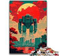 Jigsaw Puzzles for Adults 1000 Pieces Giant Robot Cityscape Staycation Kill Time Educational Game Birthday Gift 38x26cm