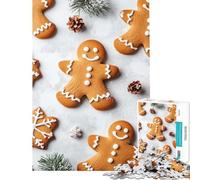 Jigsaw Puzzles for Adults 1000 Pieces Gingerbread Man Cookies Adult Puzzles Relax Games Difficult Hard Gifts for Friends And Family (Size 38x52cm)