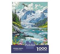 Jigsaw Puzzles for Adults 1000 Pieces Glacier Bay Landscape Teenager Puzzles Brain Teaser Game Enhance Memory Fun Activities at Home 70x50cm/1000pcs