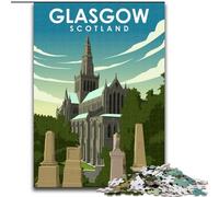 Jigsaw Puzzles for Adults 1000 Pieces Glasgow Scotland Art,Decompressing Intellectual Educational Toy Birthday Present,Gifts 50x75cm