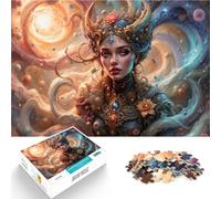 Jigsaw Puzzles for Adults 1000 Pieces Goddess Freya's Cosmic Dream Realm Lernspiele Wunschliste mit dem Weihnachtsmann52x38cm