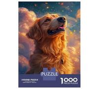 Jigsaw Puzzles for Adults 1000 Pieces Golden Dog's Dreamy Gaze Adult Jigsaw Hands-on Game Pattern Assembly Challenging To Complete 52x38cm/1000pcs
