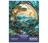 Jigsaw Puzzles for Adults 1000 Pieces Golden Harmony of Fuji Art Jigsaw Puzzle Relaxing Games Precision Cutting Unique Birthday And Xmas Gifts 38x26cm/1000pcs