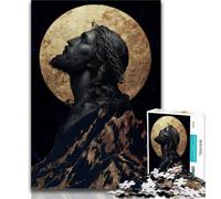 Jigsaw Puzzles for Adults 1000 Pieces Golden Jesus Jigsaw,learning Educational for Is Ideal As A Gift for The Whole Family (size 75x50cm)