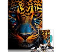 Jigsaw Puzzles for Adults 1000 Pieces Golden Leopard 1000 Pieces for Adults,Quiz Game for Is Ideal As A Gift for The Whole Family 26x38cm