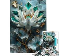 Jigsaw Puzzles for Adults 1000 Pieces Golden Lotus Harmony Jigsaw 1000 Piece Toy Wall Decor Birthday Present Deal As Gifts for The Whole Family (38x52cm)