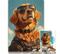 Jigsaw Puzzles for Adults 1000 Pieces Golden Retriever Portrait 1000 Piece Jigsaw,Fun Games Every Piece Is Unique - Challenging Family Fun Game 26x38cm