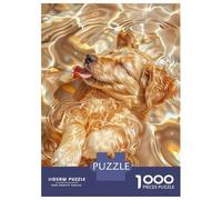 Jigsaw Puzzles for Adults 1000 Pieces Golden Retriver in Silver Puzzles for Adults Relaxing Games Birthday Present Challenging To Complete 70x50cm/1000pcs