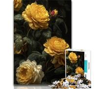 Jigsaw Puzzles for Adults 1000 Pieces Golden Rose,Educational Games Home Decoration Birthday Present,Gifts,Wall Art (38x26cm)