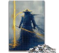 Jigsaw Puzzles for Adults 1000 Pieces Golden Samurai Ninja 1000 Pieces for Adults,Quiz Game for Is Ideal As A Gift for The Whole Family (38x26cm)