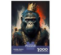 Jigsaw Puzzles for Adults 1000 Pieces Gorilla Fantasy Genre Puzzle for Adults Brain Teaser Game Birthday Present Educational Challenge 38x26cm/1000pcs
