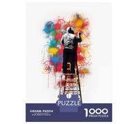 Jigsaw Puzzles for Adults 1000 Pieces Graffiti Wall Painter Puzzles for Adults Family Games Difficult Hard Challenging To Complete 70x50cm/1000pcs