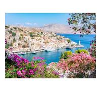 Jigsaw Puzzles for Adults 1000 Pieces Greece Landscape Puzzles for 1000 Piece Impossible Puzzle for Adults Educational Games Gifts (Greece Symi Town)