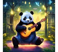 Jigsaw Puzzles for Adults 1000 Pieces Guitar Animal Panda, Puzzles for Adults, Challenging Game, Impossible Hard Challenge, Puzzle for Adult 1000 Pieces