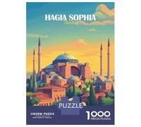 Jigsaw Puzzles for Adults 1000 Pieces Hagia Sophia Istanbul Jigsaws for Adults Relax Games Wall Decoration Educational Challenge 52x38cm/1000pcs