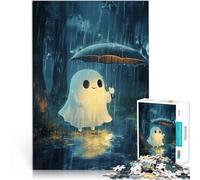 Jigsaw Puzzles for Adults 1000 Pieces Halloween Ghost in the Rain Präzisionsschnitt Heimdekoration Spielzeug38x26cm