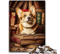 Jigsaw Puzzles for Adults 1000 Pieces Happy Corgi Help The Brain Exercise Addictive Toys to Cultivate Patience A Work of Art 38x26cm