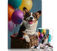 Jigsaw Puzzles for Adults 1000 Pieces Happy Corgi Teenager Jigsaw,Fun Present & Activity for Home,Toy for Rainy Days (size 38x26cm)