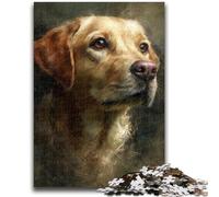 Jigsaw Puzzles for Adults 1000 Pieces Happy Golden Retriever Toys Educational Games Stress Relieving Suitable for Desktop Decoration 50x75cm