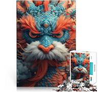 Jigsaw Puzzles for Adults 1000 Pieces Happy new year dragon Stress Relief Toys Every Piece is Unique - Challenging Family Fun Game 50x70cm