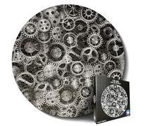 Jigsaw Puzzles for Adults 1000 Pieces Hard Puzzles for Adults and Kids - Unique Round Puzzle - Difficult Near Impossible Black and White Puzzles Fun Gear Puzzle by Spyglass Puzzles