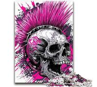 Jigsaw Puzzles for Adults 1000 Pieces Heavy Metal Skull Challenging Game Toys Deal As Gifts for The Whole Family for Ages 14+ 26x38cm