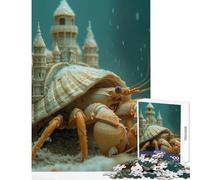 Jigsaw Puzzles for Adults 1000 Pieces Hermit Crab A Kingdom on A Shell Educational Toy Gift For Birthdays Relax Games Every Piece Is Unique - Size 38x52cm