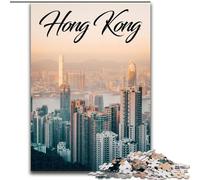 Jigsaw Puzzles for Adults 1000 Pieces Hong Kong, Suitable for People Aged 14 And Above Challenging To Complete But Fun And Humorous Great Gift 26x38cm