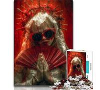 Jigsaw Puzzles for Adults 1000 Pieces Horror Girl Teenager Jigsaw,Interesting Stress Reduction Parent-child Interaction 26x38cm