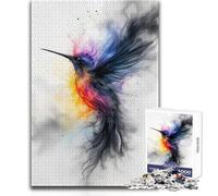 Jigsaw Puzzles for Adults 1000 Pieces Hummingbird And Smoke Impossible Game Precision Cutting Secret Santa Gifts Size 50x75cm