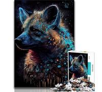 Jigsaw Puzzles for Adults 1000 Pieces Hyena Ink Painting Puzzles for Teenagers,Staycation Kill Time with Fully Interlocking Randomly Shaped Pieces 75x50cm