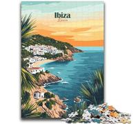 Jigsaw Puzzles for Adults 1000 Pieces Ibiza Sunset Coast Adult Jigsaw,Decompressing Intellectual Educational Toy Birthday Gift (26x38cm)