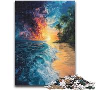 Jigsaw Puzzles for Adults 1000 Pieces Ice And Fire Beach 1000 Pieces for Adults,is Ideal As Gifts for The Whole Family for Age 14+ (50x75cm)