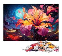 Jigsaw Puzzles for Adults 1000 Pieces Imagine Colorful Psychedelic Flowers Challenging Game Toys Christmas Puzzle Presents 1000 PCS(38x26cm)