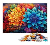 Jigsaw Puzzles for Adults 1000 Pieces Imagine Colorful Psychedelic Flowers Home Decoration Jigsaw Puzzles 1000 PCS(38x26cm)
