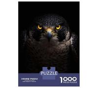 Jigsaw Puzzles for Adults 1000 Pieces Intense Peregrine Falcon Portrait Jigsaws for Adults Relax Games Wall Decoration Educational Challenge 38x26cm/1000pcs