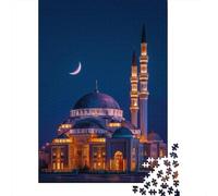 Jigsaw Puzzles for Adults 1000 Pieces Islamabad Dome of The Rock Mosque Jigsaw Puzzle Mosque Wood Puzzle Family Decoration Multi Colour Fantasy & Mythology Therapeutic Fun 1000pcs (75x50cm)