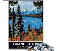 Jigsaw Puzzles for Adults 1000 Pieces Jackson Lake, for 14+ Challenging Game As A Gift for The Whole Family And Friends 26x38cm