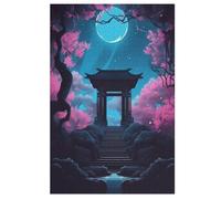 Jigsaw Puzzles for Adults 1000 Pieces Japan Gate Night Wooden Puzzle Relaxing Game Brain Teasers 78×53cm