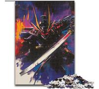 Jigsaw Puzzles for Adults 1000 Pieces Japanese Ninja Warrior, Family Game Stress Reliever Difficult Challenge A Work of Art for Ages 14+ (Size 26x38cm)