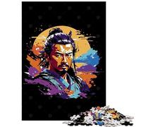 Jigsaw Puzzles for Adults 1000 Pieces Japanese Samurai Warrior Relaxing Games But Fun And Humorous Educational Toy Improving Love between Couples Size 75x50cm