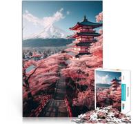 Jigsaw Puzzles for Adults 1000 Pieces japans sakura and temple Lustige Spiele Heimdekoration Spielzeug75x50cm
