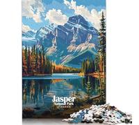 Jigsaw Puzzles for Adults 1000 Pieces Jasper National Park Canada Landscape Art Jigsaw Puzzle Wooden Puzzle Suitable for Adults And over 18 Years Old Family Puzzle Game 1000pcs (75x50cm)