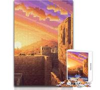 Jigsaw Puzzles for Adults 1000 Pieces Jerusalem Pixel Art Impossible Game Precision Cutting Secret Santa Gifts Size 50x75cm