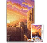 Jigsaw Puzzles for Adults 1000 Pieces Jerusalem Pixel Art Impossible Game Precision Cutting Secret Santa Gifts Size 38x26cm