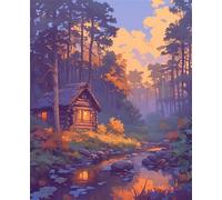 Jigsaw Puzzles For Adults 1000 Pieces Jungle Cabin Stream, Challenging jigsaw puzzles 1000 pieces 30x20inch, Educational Game, Fun Activity for Home, for puzzle Lovers