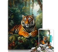Jigsaw Puzzles for Adults 1000 Pieces Jungle Tiger,Decompressing Intellectual Educational Toy Birthday Present,Gifts (75x50cm)